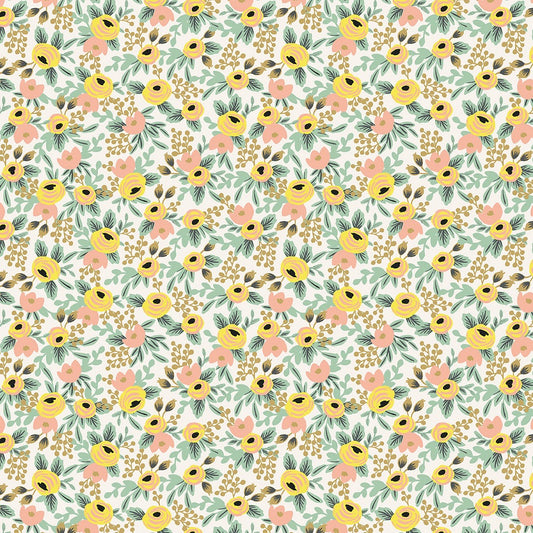 Cotton and Steel - Rifle Paper Co. - Rosa - cream