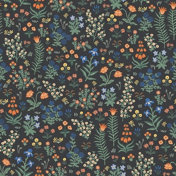 Cotton and Steel - Rifle Paper Co. - Camont - Menagerie Garden - black