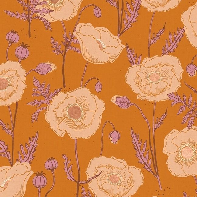 Ruby Star Society - Unruly Nature - Icelandic Poppies - caramel metallic